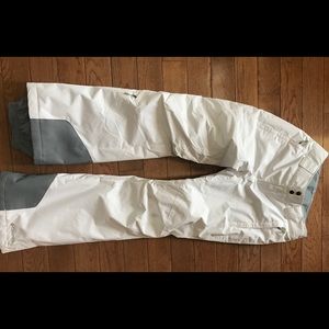 Women’s white snow pants
